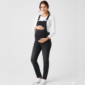 GAP Black Maternity Denim Overalls - Slim Fit